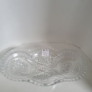Vintage EAPC Pressed Glass Celery Tray